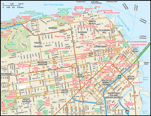 Street map San Francisco California