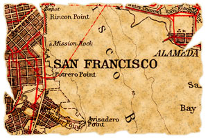 old map of San Francisco, California